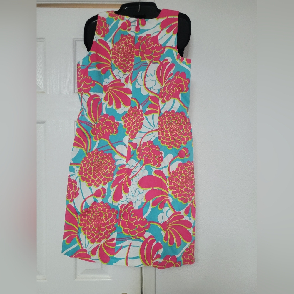 Floral Vintage 70s Dress in Pink and Blue - Picture 2 of 7